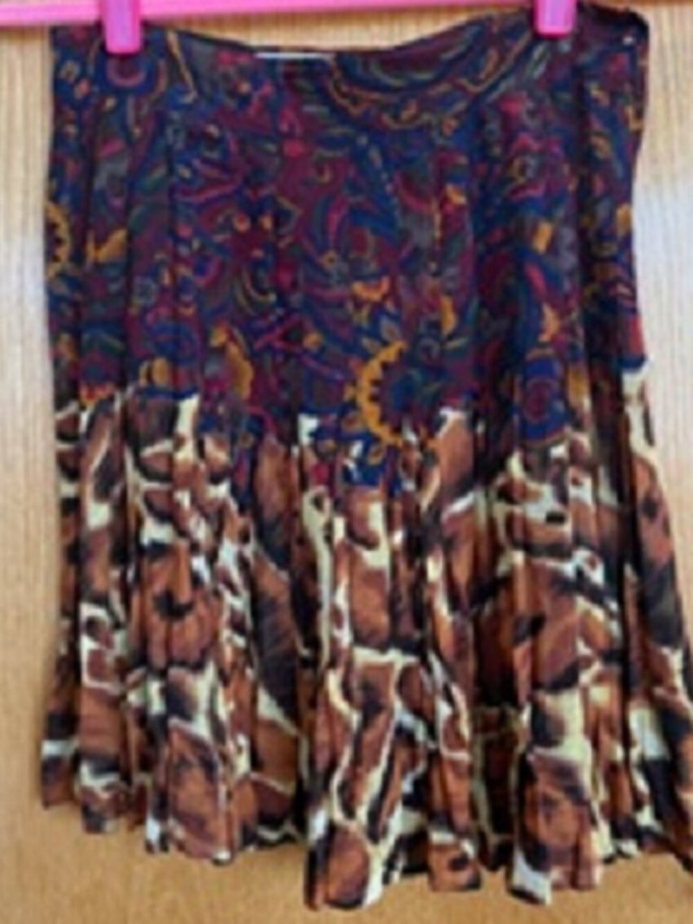 Women Vtg Gianni Versace VERSUS Skirt Pleated Animal Print Sz: Euro 42 ( US 6)